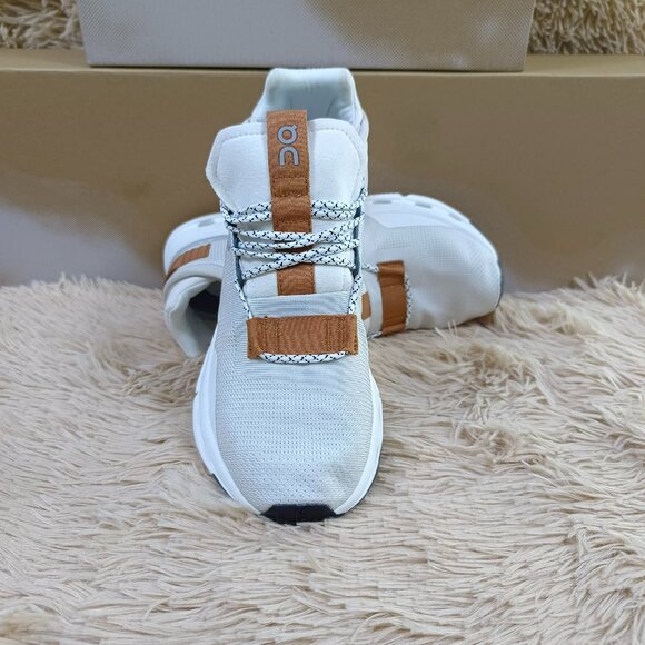 On Cloudnova White Pearl Running Shoes Womens Sneaker - Picture 4 of 5